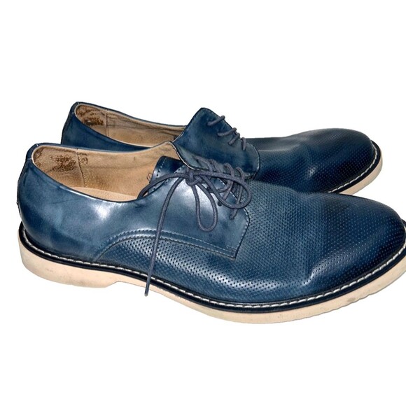 Joseph Abboud Men\'s Blue Leather Oxford Shoe size 13 main image 7